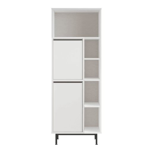 Armário de cozinha Vesanto com 5 compartimentos abertos 162x60x36 cm - Branco en.casa