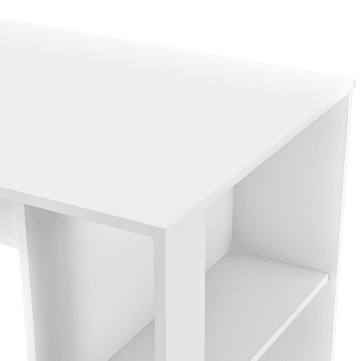 Mesa de bar Danderyd com 3 prateleiras 120x60x106 cm Branco en.casa