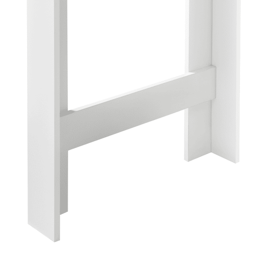 Mesa de bar Danderyd com 3 prateleiras 120x60x106 cm Branco en.casa