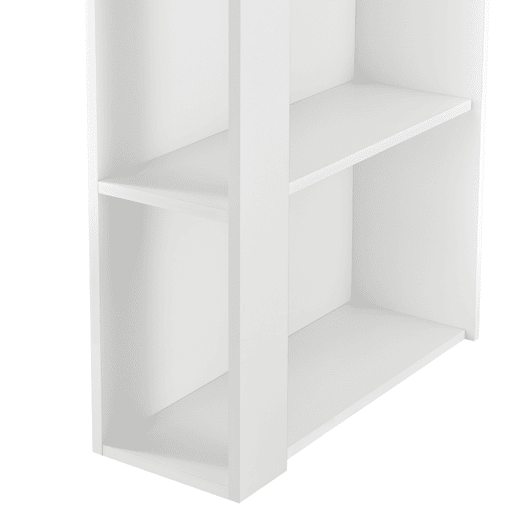 Mesa de bar Danderyd com 3 prateleiras 120x60x106 cm Branco en.casa