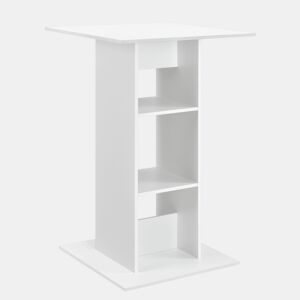 Mesa de bar Visby com 3 prateleiras em aglomerado 70 x 70 x 110 cm - Branco en.casa