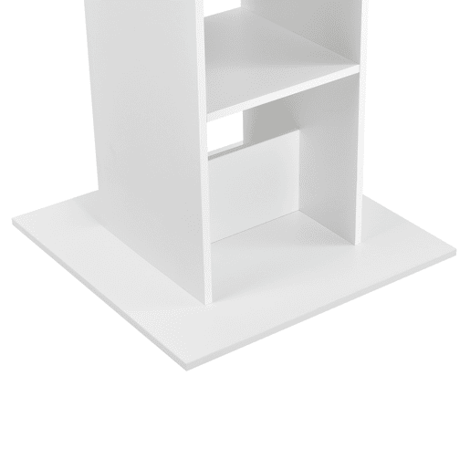 Mesa de bar Visby com 3 prateleiras em aglomerado 70 x 70 x 110 cm - Branco en.casa