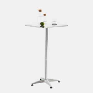 Mesa de bar e bistrô Järpen ajustável em altura 75-115 x 60 x 60 cm alumínio MDF prata en.casa