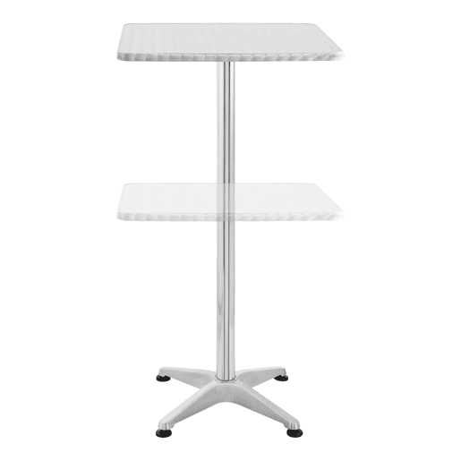 Mesa de bar e bistrô Järpen ajustável em altura 75-115 x 60 x 60 cm alumínio MDF prata en.casa