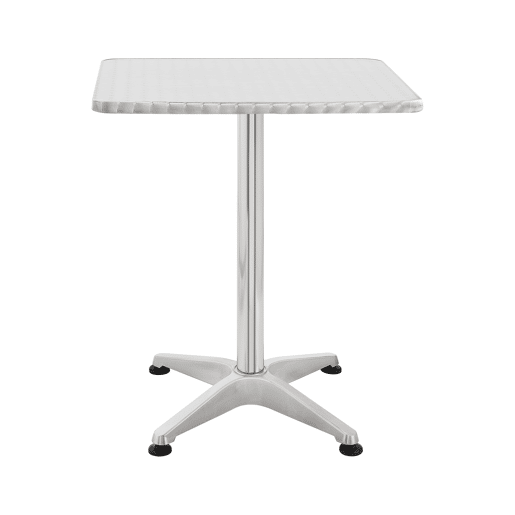 Mesa de bar e bistrô Järpen ajustável em altura 75-115 x 60 x 60 cm alumínio MDF prata en.casa