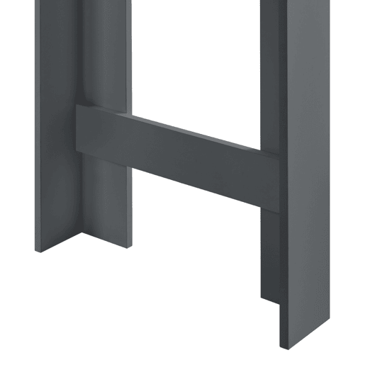Mesa de bar Kouvola com 3 prateleiras em aglomerado 110 x 50 x 103 cm - Cinzento escuro en.casa