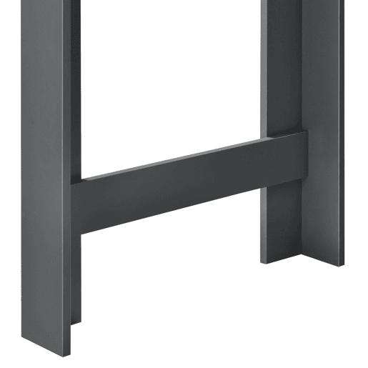 Mesa de bar Danderyd com 3 prateleiras 120x60x106 cm Cinzento escuro en.casa