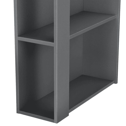 Mesa de bar Danderyd com 3 prateleiras 120x60x106 cm Cinzento escuro en.casa