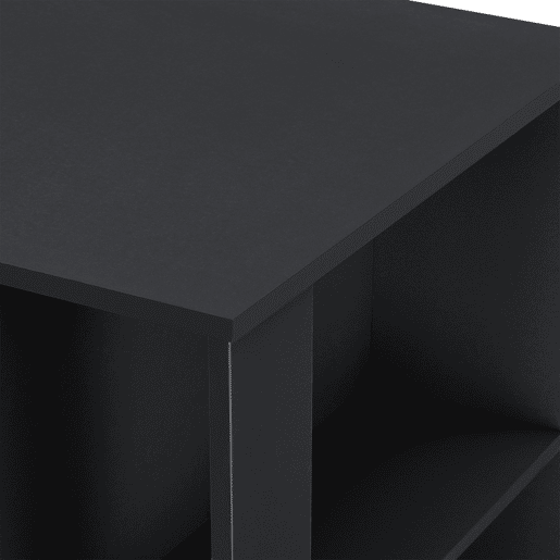 Mesa de bar Danderyd com 3 prateleiras 120x60x106 cm Preto en.casa