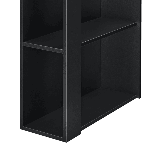 Mesa de bar Danderyd com 3 prateleiras 120x60x106 cm Preto en.casa