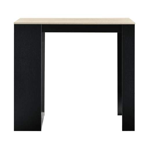 Mesa de bar Kouvola com 3 prateleiras em aglomerado 110 x 50 x 103 cm - Preto  Efeito carvalho en.casa