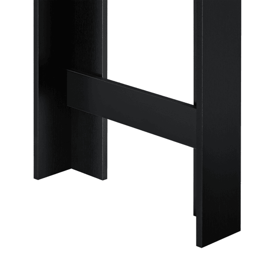 Mesa de bar Kouvola com 3 prateleiras em aglomerado 110 x 50 x 103 cm - Preto  Efeito carvalho en.casa