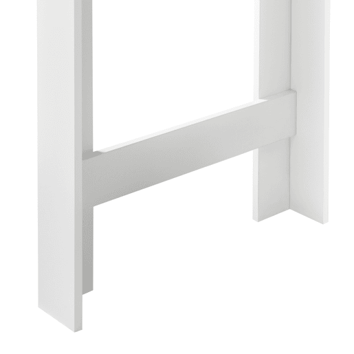Mesa de bar Danderyd com 3 prateleiras 120x60x106 cm Branco  Aspeto de betão en.casa