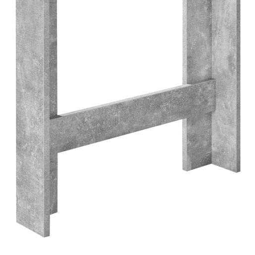 Mesa de bar Danderyd com 3 prateleiras 120x60x106 cm Aspeto de betão en.casa