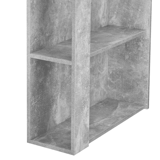 Mesa de bar Danderyd com 3 prateleiras 120x60x106 cm Aspeto de betão en.casa
