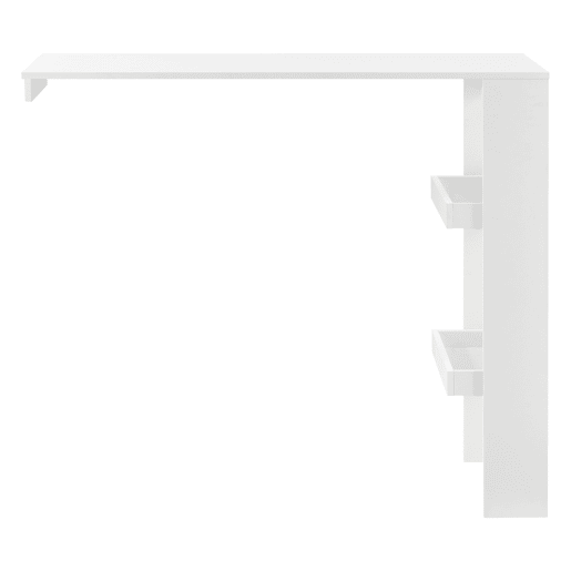 Mesa de bar Bromölla de parede com 2 prateleiras em aglomerado 120 x 45 x 106 cm Branco en.casa