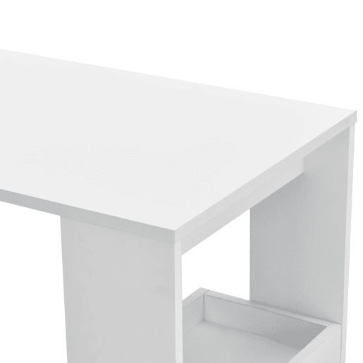 Mesa de bar Bromölla de parede com 2 prateleiras em aglomerado 120 x 45 x 106 cm Branco en.casa