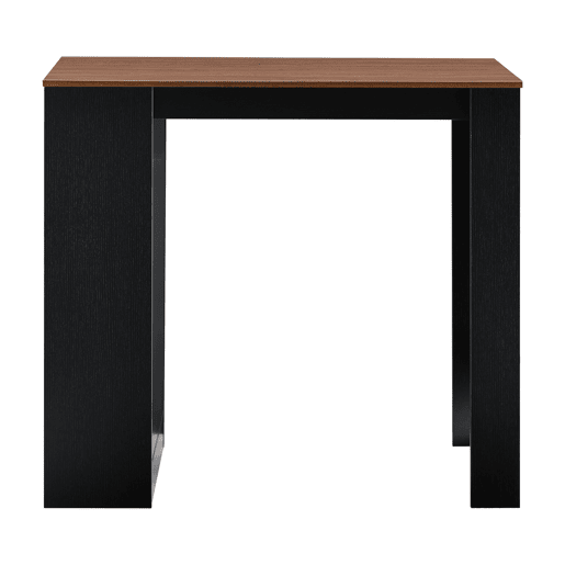 Mesa de bar Kouvola com 3 prateleiras em aglomerado 110 x 50 x 103 cm - Preto  Efeito nogueira en.casa