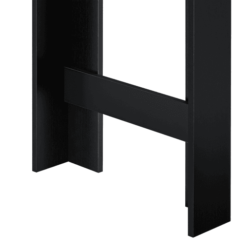 Mesa de bar Kouvola com 3 prateleiras em aglomerado 110 x 50 x 103 cm - Preto  Efeito nogueira en.casa