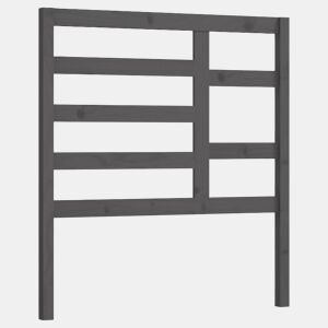 vidaXL Cabeceira de cama 96x4x104 cm pinho maciço cinzento