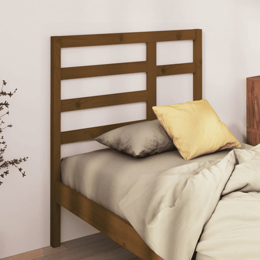 vidaXL Cabeceira de cama 81x4x104 cm pinho maciço castanho mel vidaXL Cabeceira de cama 81x4x104 cm pinho maciço castanho mel