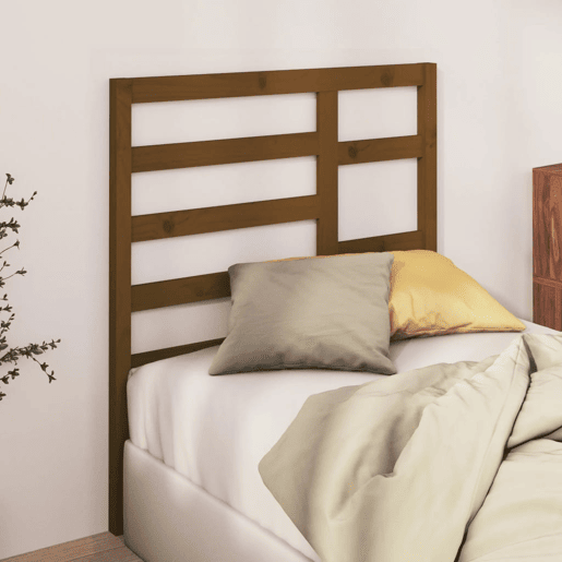 vidaXL Cabeceira de cama 81x4x104 cm pinho maciço castanho mel vidaXL Cabeceira de cama 81x4x104 cm pinho maciço castanho mel