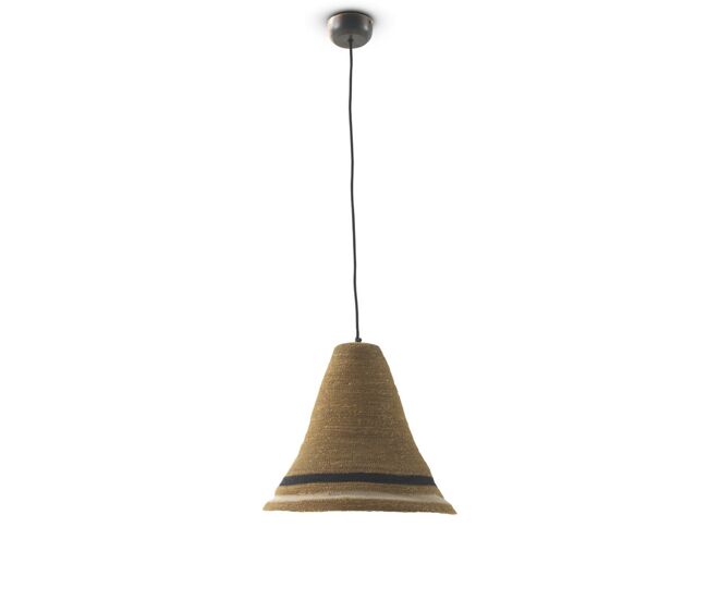 Lámpara de techo de fibra natural trenzada