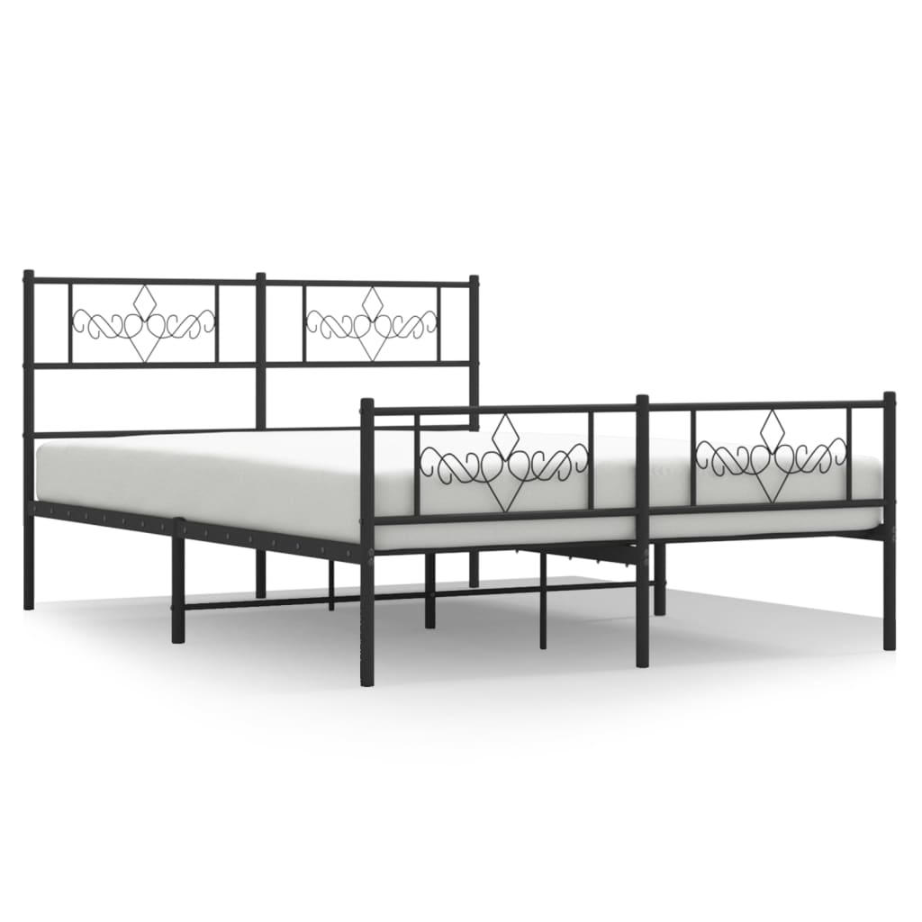 Estructura de cama 140x200 Negro