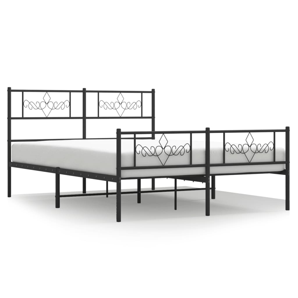 Estructura de cama 135x190 Negro