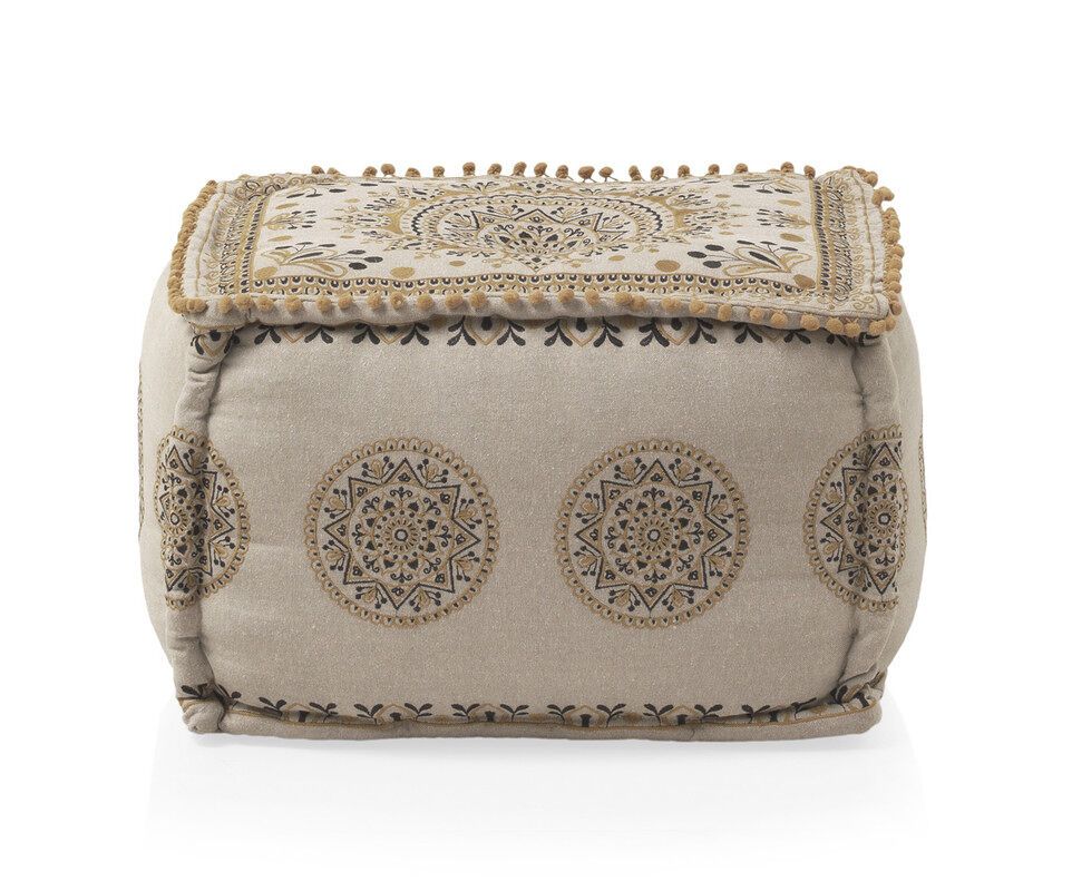 Puf de algodón y poliéster 55x45x40 cm