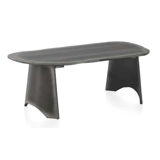 Mesa De Centro Lacada Cor Metálica