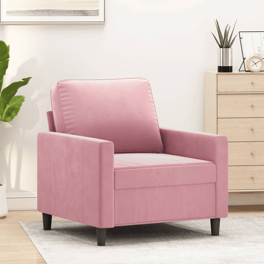 vidaXL Poltrona 60 cm veludo rosa vidaXL Poltrona 60 cm veludo rosa