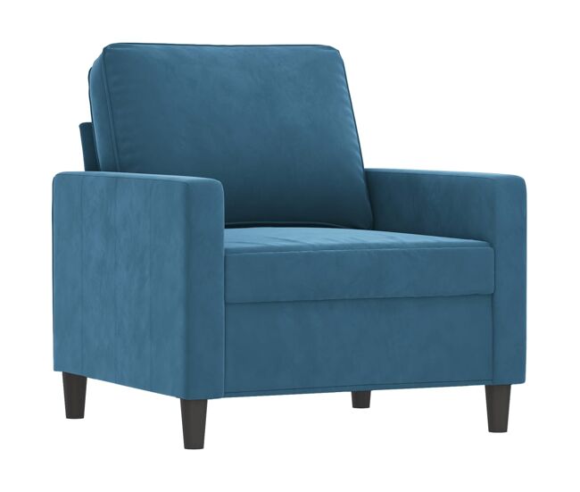 Vidaxl sillón de terciopelo azul 60 cm