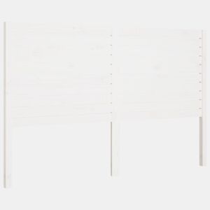 vidaXL Cabeceira de cama 126x4x100 cm pinho maciço branco