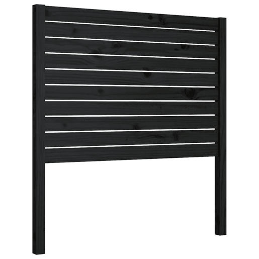 vidaXL Cabeceira de cama 96x4x100 cm pinho maciço preto