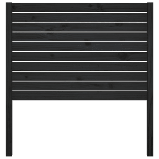 vidaXL Cabeceira de cama 96x4x100 cm pinho maciço preto