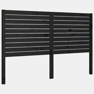 vidaXL Cabeceira de cama 126x4x100 cm pinho maciço preto