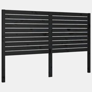 vidaXL Cabeceira de cama 166x4x100 cm pinho maciço preto