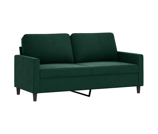 Vidaxl sofá de 2 plazas de terciopelo verde oscuro 140 cm