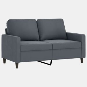 vidaXL Sofá de 2 lugares 120 cm veludo cinza-escuro