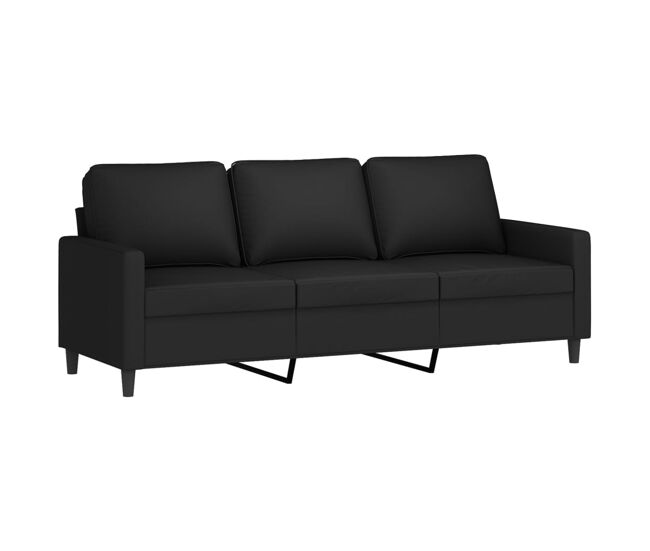 Vidaxl sofá de 3 plazas terciopelo negro 180 cm