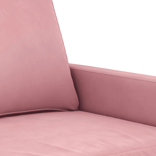 vidaXL Sofá de 2 lugares veludo 120 cm rosa