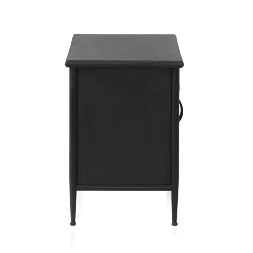 Cômoda Com Estrutura Metálica, Porta Com Vidro Oval
