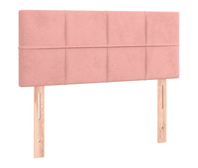 Cabecero de terciopelo rosa 90x5x78/88 cm