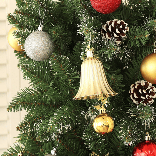 HOMCOM Árvore de Natal Estreita 225 cm Artificial com 980 Ramos com Neve, 75 Pinhas e Suporte de Metal, Decoração Natalícia para Sala Interior Verde