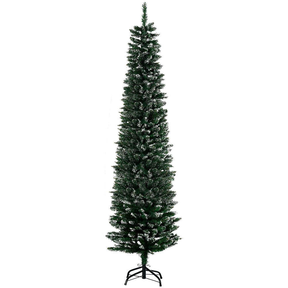 Homcom árbol de navidad grande 190 cm árbol de navidad artificial con 570 ramas y soporte de metal para salón interior verde