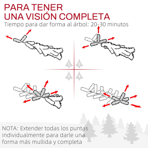 HOMCOM Árvore de Natal Estreita 180 cm Árvore de Natal Artificial com 618 Ramos com Neve, 30 Pinhas e Suporte de Metal, Árvore Natalícia para Sala Interior Verde