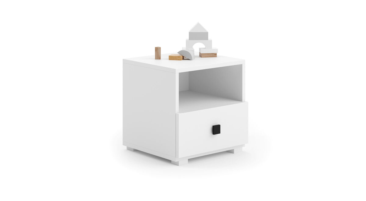 Mesita de noche emi ns37 1d 37x41x40 blanco