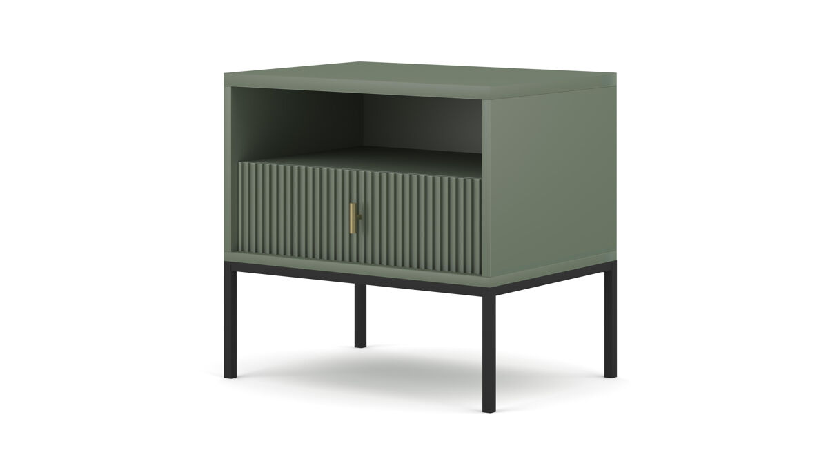 Mesita de noche maggiore ns54 1d 54x39x52 verde