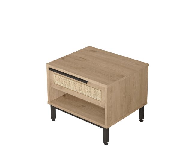 Mesita De Noche OCEAN NS54 1D 54x45x42 Beigeclaro